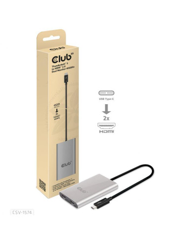 I/O ADAPTER THUNDERBOLT / HDMI/DUAL CSV-1574 CLUB3D