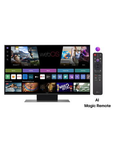 TV Set, LG, 43", 4K/Smart, 3840x2160, Wireless LAN, Bluetooth, webOS, Black, 43QNED86A3C