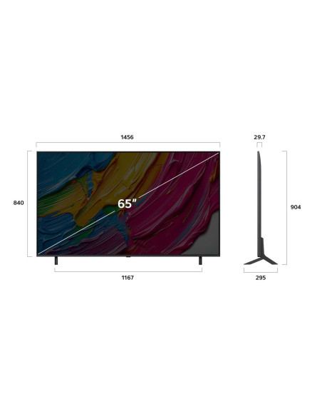 TV Set, LG, 65 ", 4K Ultra HD, 3840 x 2160 pixels, Flat, 16:9, QNED, 65QNED80A3A