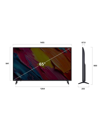TV Set, LG, 65 ", 4K Ultra HD, 3840 x 2160 pixels, Flat, 16:9, QNED, 65QNED70A6A