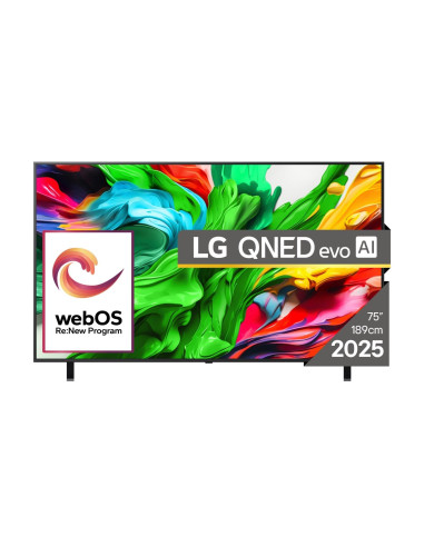 TV Set, LG, 75", 4K/Smart, 3840x2160, Wireless LAN, Bluetooth, webOS, Black, 75QNED85A3C