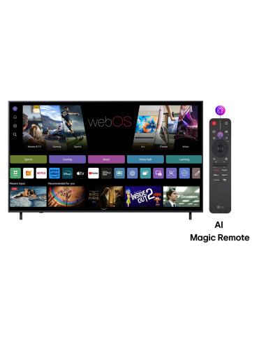 TV Set, LG, 86", 4K/Smart, 3840x2160, Wireless LAN, Bluetooth, webOS, Black, 86QNED82A3B