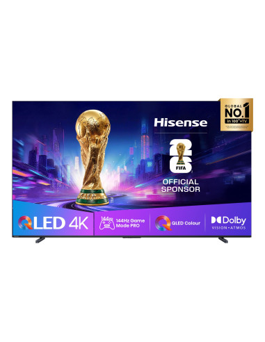 TV Set, HISENSE, 100 ", 4K Ultra HD, 3840 x 2160 pixels, Flat, 16:9, QLED, 100E7QPRO