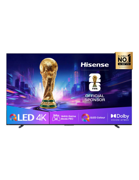 TV Set, HISENSE, 100 ", 4K Ultra HD, 3840 x 2160 pixels, Flat, 16:9, QLED, 100E7QPRO