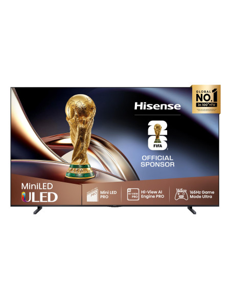 TV Set, HISENSE, 100 ", 4K Ultra HD, 3840 x 2160 pixels, Flat, 16:9, ULED, 100U8Q