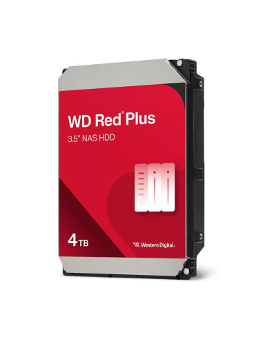 HDD, WESTERN DIGITAL, Red Plus, 4TB, 128 MB, 5400 rpm, 3,5", WD40EFZZ