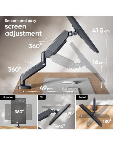 MONITOR ACC DESK MOUNT/13-32" BLACK G50-B ONKRON
