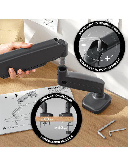 MONITOR ACC DESK MOUNT/13-32" BLACK G50-B ONKRON