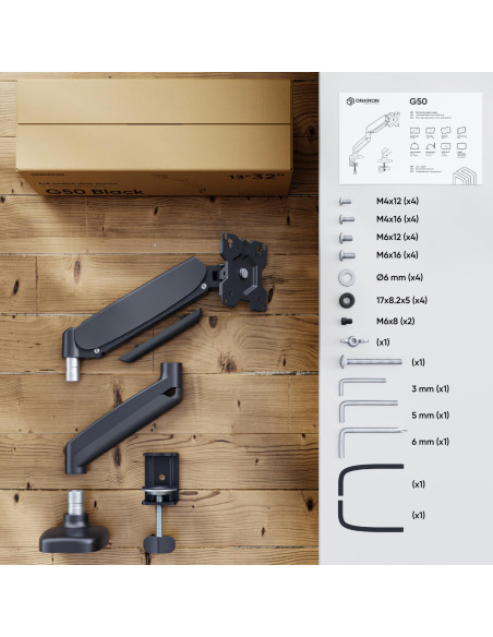 MONITOR ACC DESK MOUNT/13-32" BLACK G50-B ONKRON