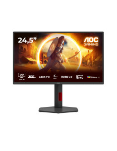 LCD Monitor, AOC, 24.5 ", 2560 x 1440 pixels, Quad HD, Native aspect ratio 16:9, LED, Flat, Q25G4SR