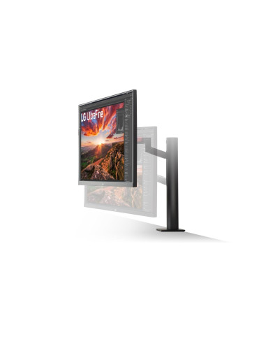 LCD Monitor, LG, 31.5", Panel IPS, 3840x2160, 16:9, 60Hz, 5 ms, Speakers, Swivel, Pivot, Height adjustable, Tilt, Colour Black,