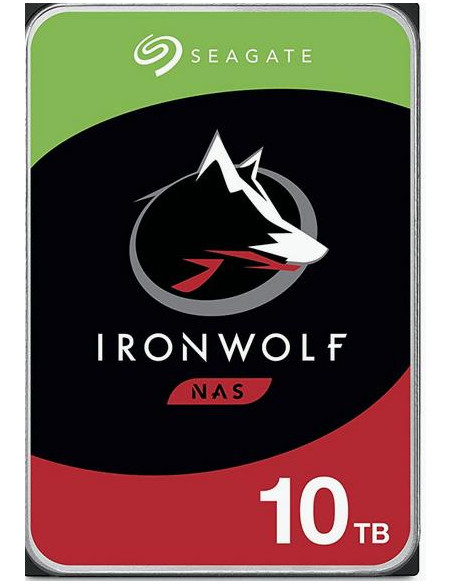 HDD, SEAGATE, IronWolf, 10TB, SATA 3.0, 256 MB, 7200 rpm, 3,5", ST10000VN000