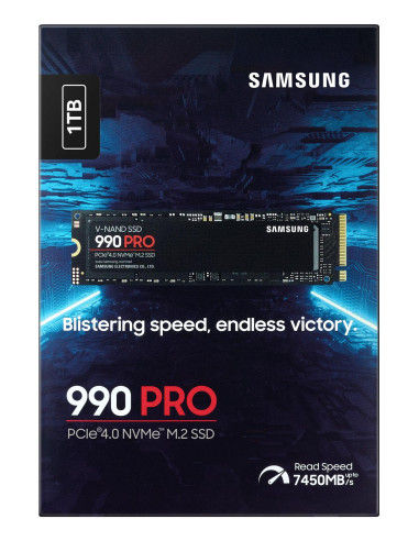 SSD, SAMSUNG, 990 PRO, 1TB, M.2, PCIE, NVMe, MLC, Write speed 6900 MBytes/sec, Read speed 7450 MBytes/sec, 2.3mm, TBW 600 TB, M