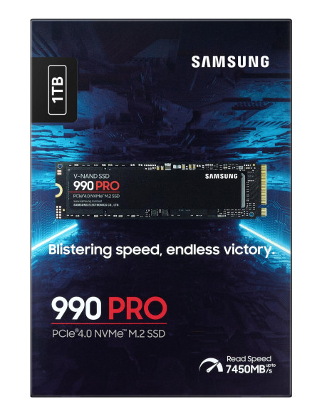 SSD, SAMSUNG, 990 PRO, 1TB, M.2, PCIE, NVMe, MLC, Write speed 6900 MBytes/sec, Read speed 7450 MBytes/sec, 2.3mm, TBW 600 TB, M