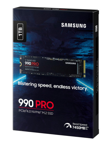 SSD, SAMSUNG, 990 PRO, 1TB, M.2, PCIE, NVMe, MLC, Write speed 6900 MBytes/sec, Read speed 7450 MBytes/sec, 2.3mm, TBW 600 TB, M