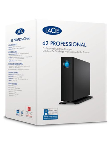 External HDD, LACIE, d2 Professional, STHA20000800, 20TB, USB-C, USB 3.2, Drives 1, STHA20000800