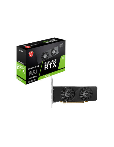 Graphics Card, MSI, NVIDIA, GeForce RTX 3050, 6 GB, GDDR6, 96 bit, PCI Express x8 4.0, Active, RTX3050LPE6GOC