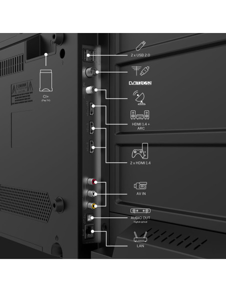TV Set, THOMSON, 40 ", Full HD, 1920 x 1080 pixels, Flat, 16:9, LCD, 40FG2S15