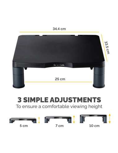 MONITOR ACC RISER STANDARD/GRAPHITE 9169301 FELLOWES