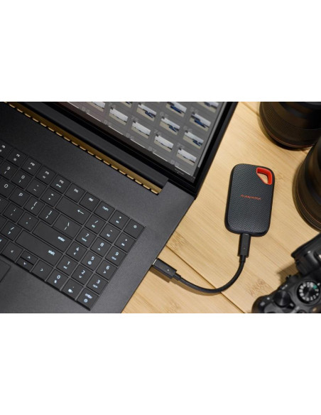 External SSD, SANDISK, Read speed 2000 MB/s, 1000 GB, SanDisk Extreme Portable SSD (V3) 1 TB (SDSSDE70-1T00-G25), SDSSDE70-1T00