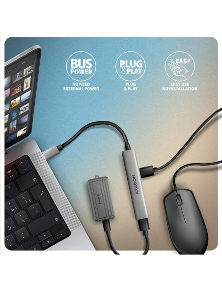 I/O HUB USB3.2 4PORT/0.12M HUE-STC AXAGON