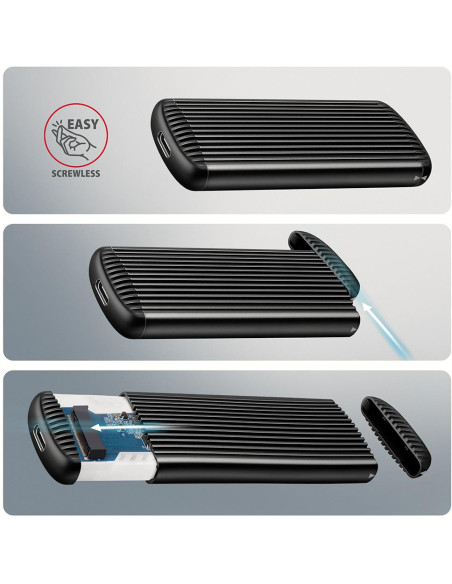 SSD ACC ENCLOSURE M.2 NVME/USB-C EEM2-SC AXAGON
