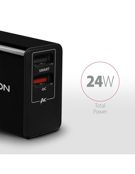 MOBILE CHARGER WALL USB 24W/2PORT ACU-QS24 AXAGON