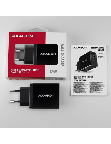 MOBILE CHARGER WALL USB 24W/2PORT ACU-QS24 AXAGON