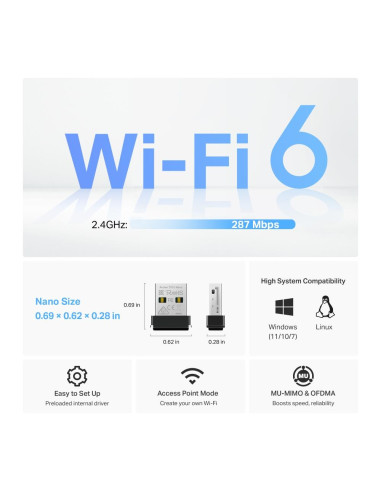 WRL ADAPTER 300MBPS USB/ARCHER TX1U NANO TP-LINK