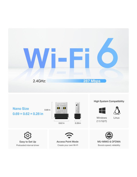 WRL ADAPTER 300MBPS USB/ARCHER TX1U NANO TP-LINK