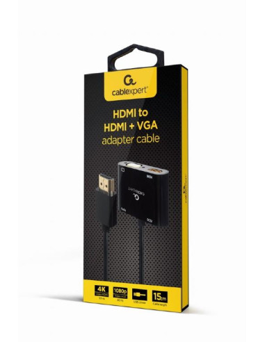 I/O ADAPTER HDMI TO HDMI/VGA/A-HDMIM-HDMIFVGAF-01 GEMBIRD