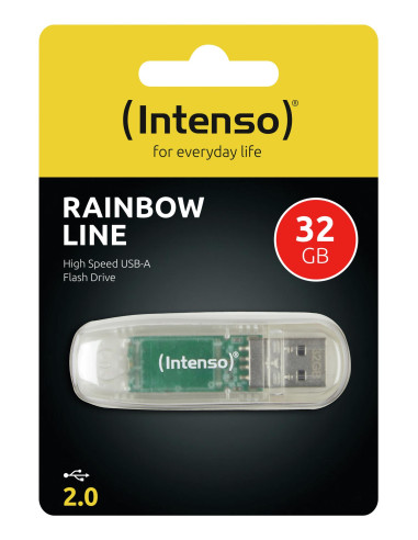 MEMORY DRIVE FLASH USB2 32GB/TRANSPARENT 3502480 INTENSO