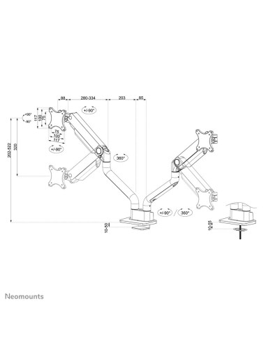 MONITOR ACC DESK MOUNT 17-35"/DS70S-950WH2 NEOMOUNTS