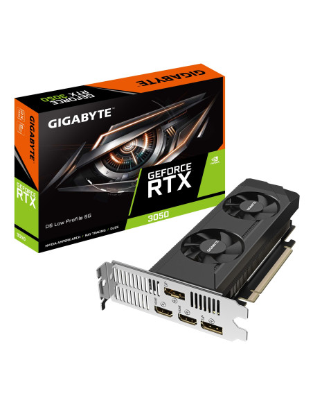 Graphics Card, GIGABYTE, NVIDIA, GeForce RTX 3050, 1470 MHz, 6 GB, GDDR6, 96 bit, PCI Express 4.0, Active, GV-N3050D6-6GL