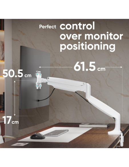 MONITOR ACC DESK MOUNT/13-32" WHITE G100-W ONKRON