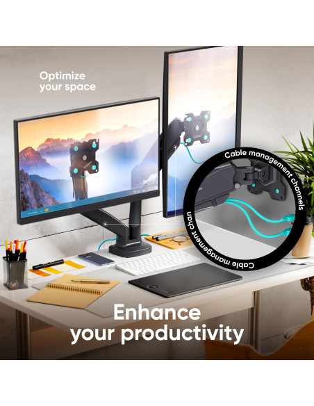 MONITOR ACC DESK MOUNT/13-32" BLACK G160-B ONKRON