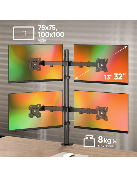 MONITOR ACC DESK MOUNT/13-32" BLACK D421E-B ONKRON