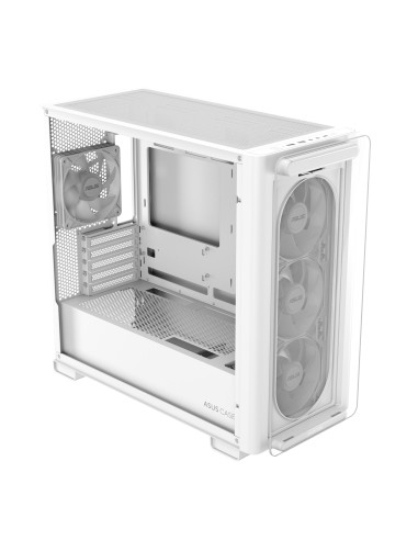 Case, ASUS, A23 PLUS, MidiTower, Case product features Transparent panel, MicroATX, MiniITX, Colour White, A23PLUSTG/ARGBWHITE