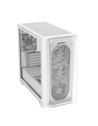 Case, ASUS, A23 PLUS, MidiTower, Case product features Transparent panel, MicroATX, MiniITX, Colour White, A23PLUSTG/ARGBWHITE