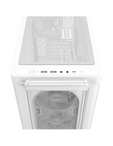 Case, ASUS, A23 PLUS, MidiTower, Case product features Transparent panel, MicroATX, MiniITX, Colour White, A23PLUSTG/ARGBWHITE