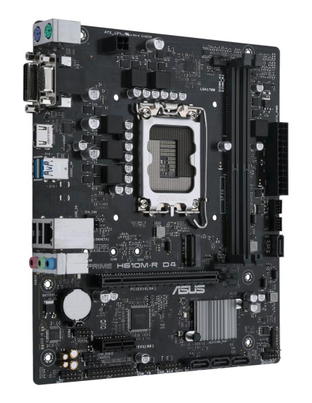Mainboard, ASUS, Intel H610, LGA1700, Micro-ATX, Memory DDR4, Memory slots 2, 1xPCI-Express 1x, 1xPCI-Express 16x, 1xM.2, 1x15p