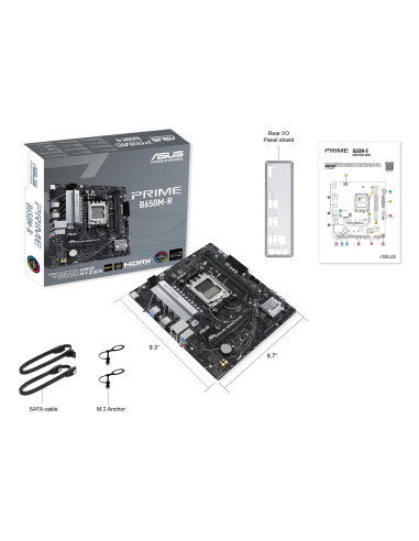 Mainboard, ASUS, AMD B650, SAM5, Micro-ATX, Memory DDR5, Memory slots 2, 1xPCI-Express 4.0 1x, 2xPCI-Express 4.0 16x, 2xM.2, 1x