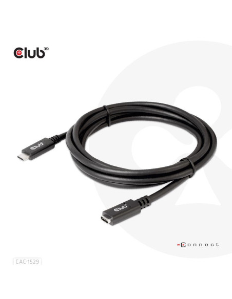 CABLE USB-C TO USB-C 2M/M/F CAC-1529 CLUB3D