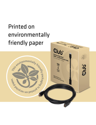 CABLE HDMI TO HDMI 3M/M/F CAC-1321 CLUB3D