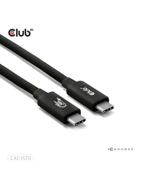 CABLE USB-C TO USB-C 1.2M/BLACK CAC-1570 CLUB3D