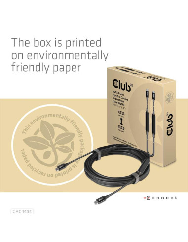 CABLE USB-C TO USB-C 5M/M/M CAC-1535 CLUB3D