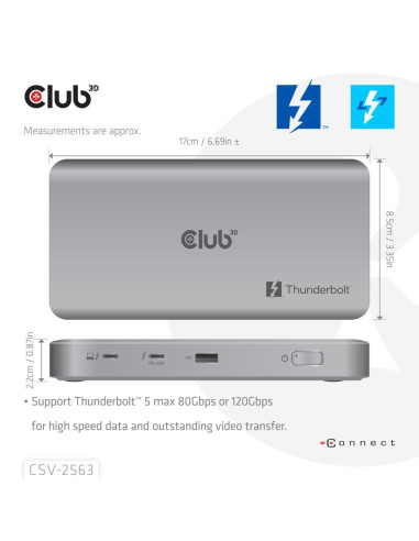 I/O HUB THUNDERBOLT 5IN1/180W CSV-2563 CLUB3D