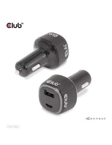 NB CHARGER CAR USB+USB-C/63W CAC-1922 CLUB3D