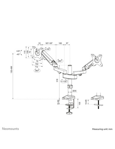 MONITOR ACC DESK MOUNT 17-27"/DS70-750BL2 NEOMOUNTS