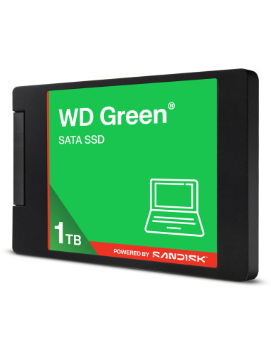 SSD, SANDISK, Green, POWERED BY SANDISK, 1000 GB, Serial ATA III, Read speed 545 MB/s, 2.5", WDS100T5G0A-00CPT0